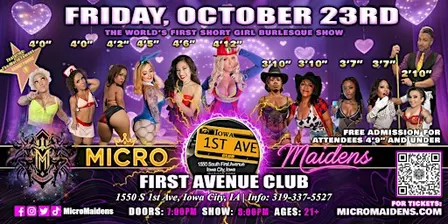 Iowa City, IA - Micro Maidens: The Show @ First Avenue Club