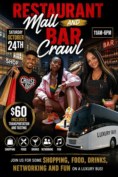 RESTAURANT MALL AND BAR CRAWL