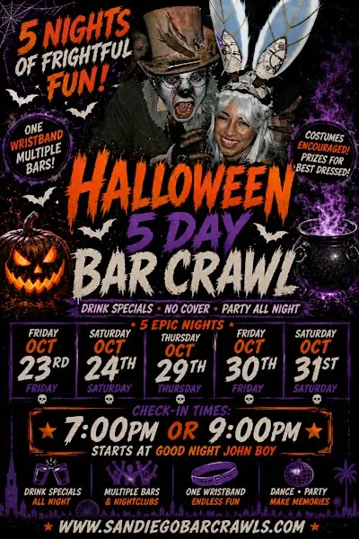 5 Day Halloween Bar Crawl