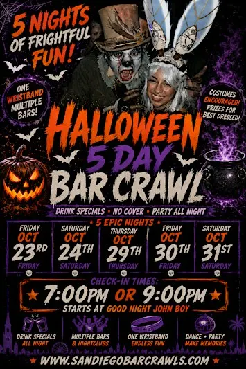 Pre-Halloween Bar Crawl - 5 Day Party Pass