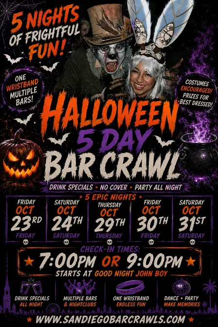 5 Day Halloween Bar Crawl