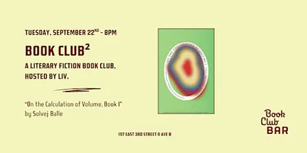 Book Club² - "On the Calculation of Volume, Book I" by Solvej Balle