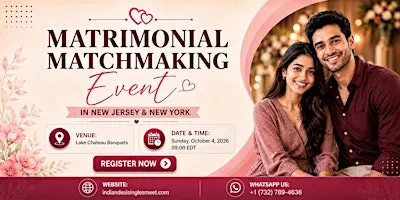 Indian Matrimonial Matchmaking Event – New Jersey & New York