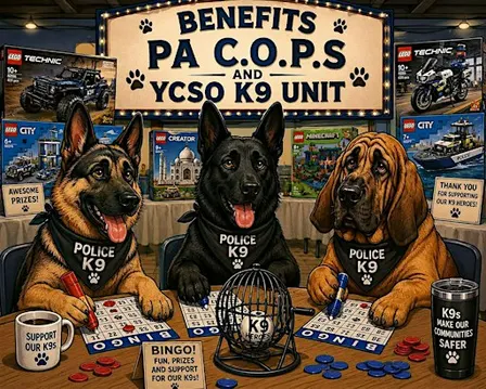 Lego Bingo to Benefit PA C.O.P.S. and YCSO K9 Unit