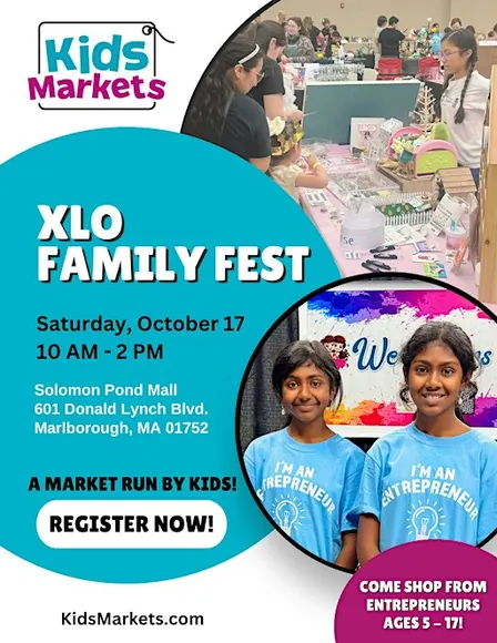 Kids Market at XLO Family Fest at Solomon Pond Mall