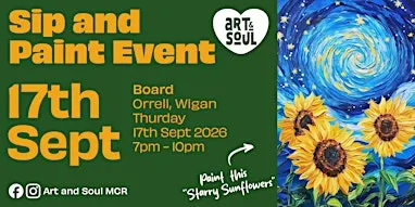 Sip and Paint Event at Board, Orrell, Wigan