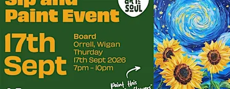 Sip and Paint Event at Board, Orrell, Wigan
