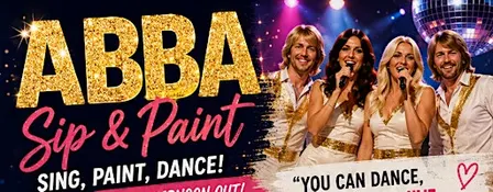 Abba paint and sip with Live singer