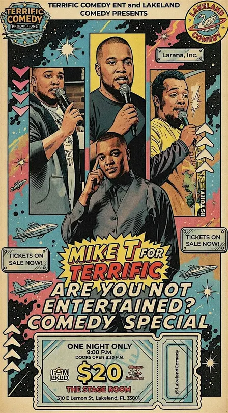 Lakeland Comedy Underground presents-Mike T For Terrific headlining