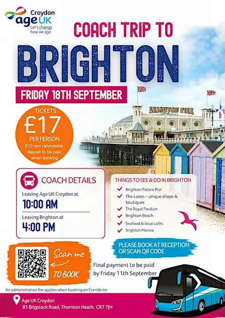 Age UK Croydon - Coach trip to Brighton