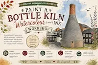 Watercolour & Ink Bottle Kiln Portrait Workshop
