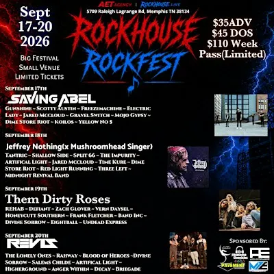 Rockhouse Rockfest Featuring: Saving Abel, Them Dirty Roses, Rehab  & more