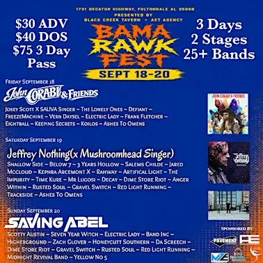 Black Creek Tavern Presents: Bama Rawk Fest