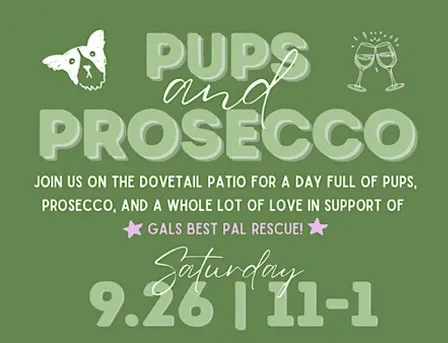 Pups & Prosecco @ Dovetail