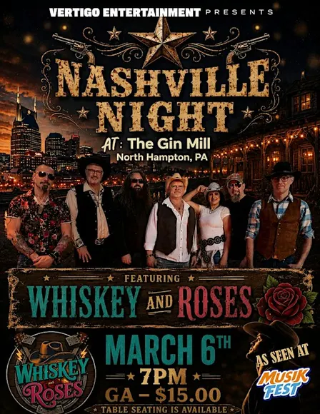 NASHVILLE night with WHISKEY AND ROSES and guest