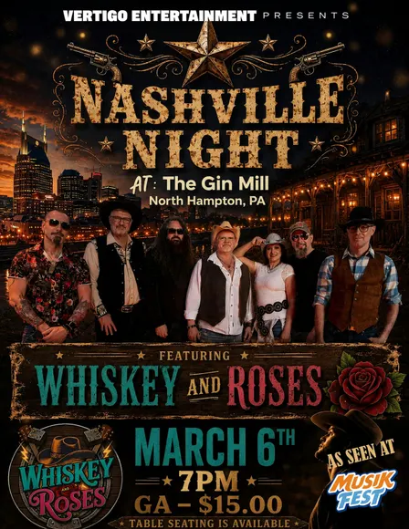 NASHVILLE night with WHISKEY AND ROSES and guest