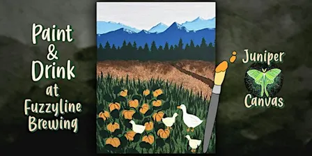 Paint & Drink at Fuzzyline Brewing: Pumpkin Patch Geese
