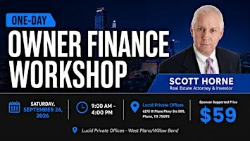 One-Day Owner Finance Mastery with Scott Horne