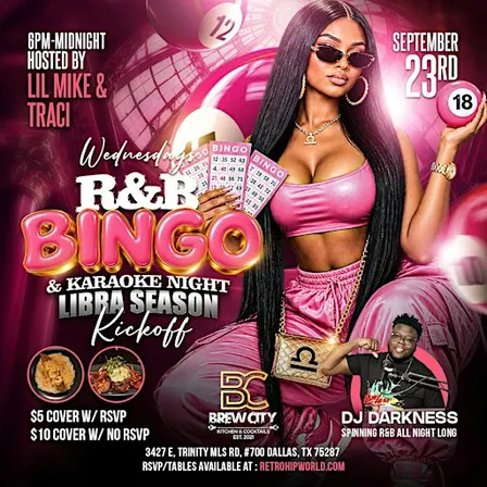 [LIBRA SEASON KICKOFF] R&B BINGO + KARAOKE NIGHT  @ Brew City