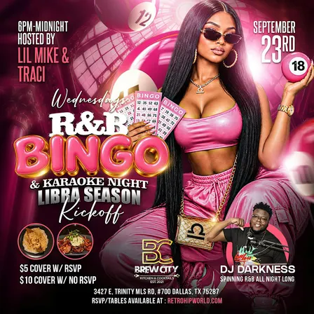 [LIBRA SEASON KICKOFF] R&B BINGO + KARAOKE NIGHT  @ Brew City