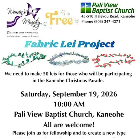 FREE FABRIC LEI-MAKING PROJECT