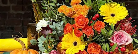 Fresh Autumn bouquet making