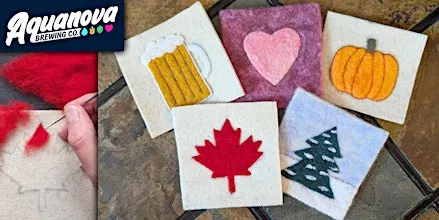 Needle Felt Paint Wool Coasters Workshop