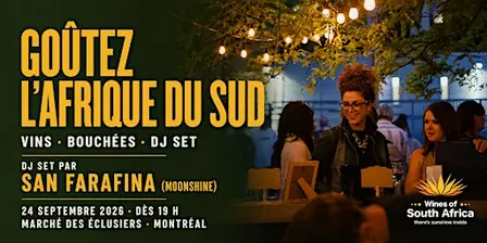 Goûtez l’Afrique du Sud | Vins, bouchées et DJ set