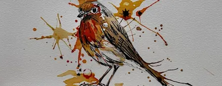 Expressive Watercolour Bird Painting