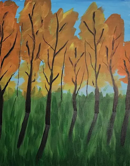 Enjoy a fun fall inspired “Autumn Leaves” paint and sip painting event.