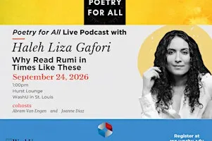 Poetry for All Podcast Event with Haleh Liza Gafori