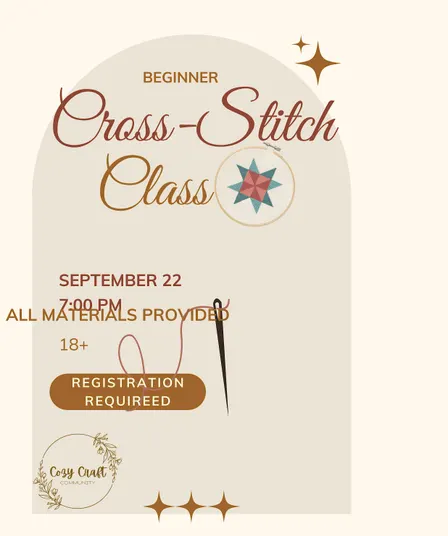 Adult Beginner Cross-Stitch Class