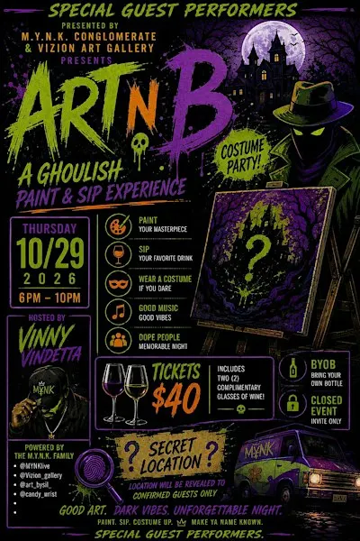 Make Your Name Known Live Presents: "A Ghoulish Paint & Sip Experience"