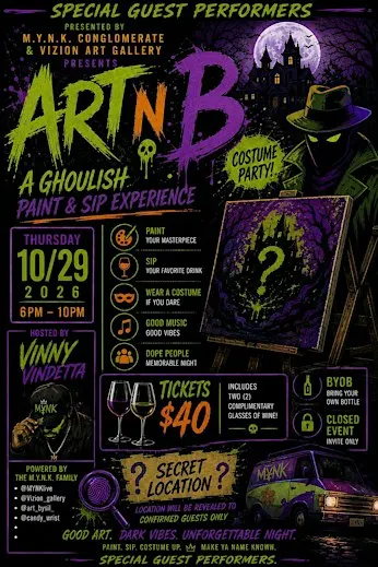 Make Your Name Known Live Presents: "A Ghoulish Paint & Sip Experience"