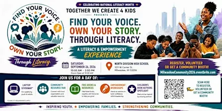 Find Your Voice. Own Your Story. Through Literacy.