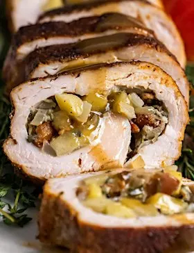 October 11th 2pm Bourbon-Glazed Stuffed Pork Loin & Harvest Salad