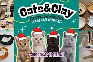 Cats&Clay - clay workshop in cat cafe with cats - Tilburg Christmas edition