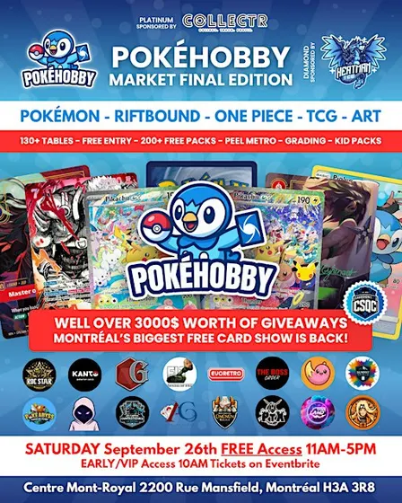 PokéHobby Mega Market September - Buy/Sell - Pokémon Cards & TCG - Montréal