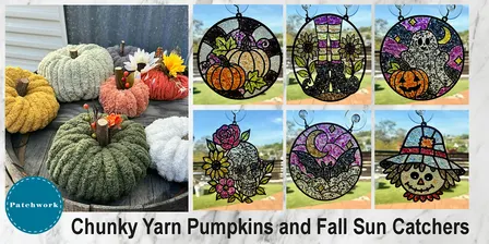 Patchworks Presents Fall Craft Party - Fall Sun Catchers + Chunky Pumpkins!
