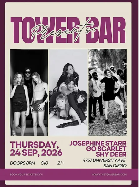 Josephine Starr, Go Scarlet, Shy Deer @ The Tower Bar