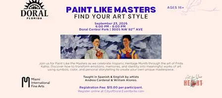 Paint Like Masters - Find your Art Style Art Class with MIFA (+16 only)