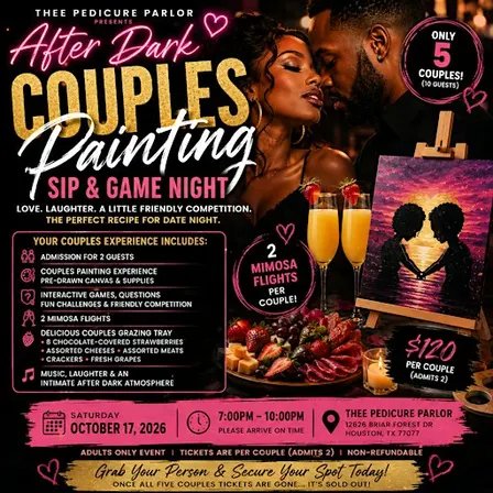 Thee Pedicure Parlor After Dark: Couple Painting, Sip & Game Night