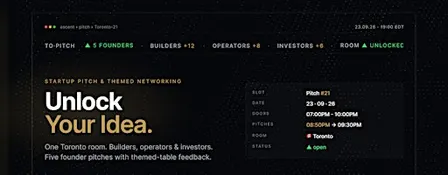 Startup Pitch & Themed Networking Toronto | Unlock Your Idea