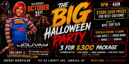 10/31 The big Halloween party @ Jouvay Nightclub in #Queens