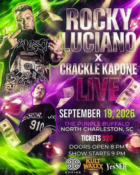 Rocky Luciano Live in North Charleston SC W/ Crackle Kapone