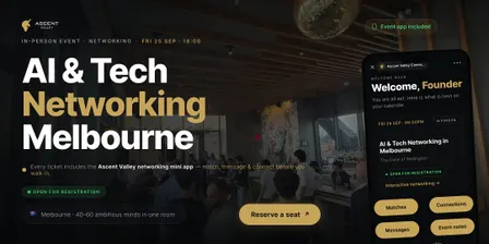 AI & Tech Networking Event in Melbourne by Ascent Valley