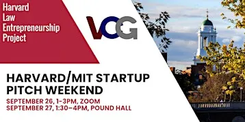 Fall 2026 Harvard/MIT Startup Pitch Weekend