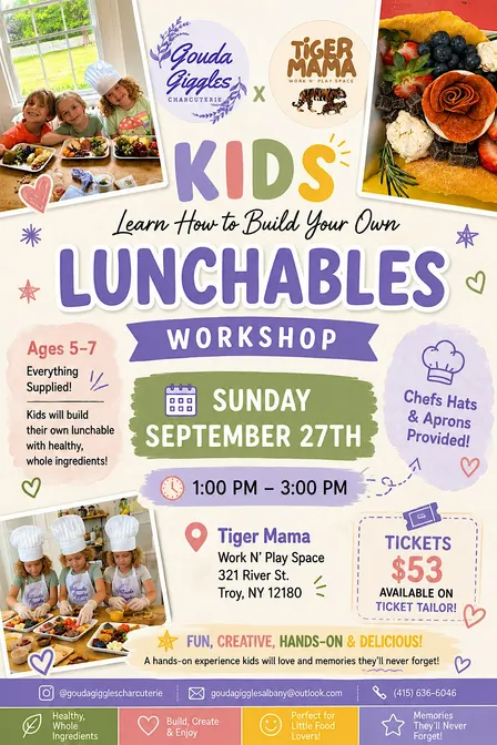 Kids Build-Your-Own Lunchables Workshop | Gouda Giggles x Tiger Mama