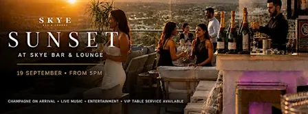 Sunset at SKYE Bar & Lounge