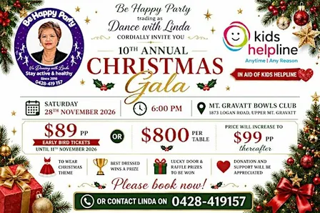 10th Annual Christmas Gala & Fundraising event in aid of Kids Helpline